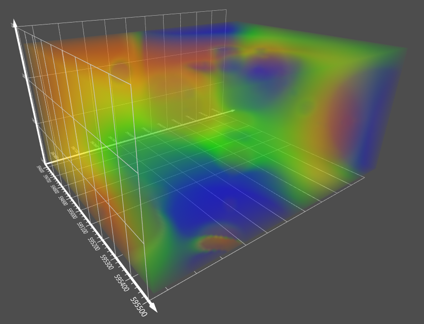 Volume render displayed in Surfer's 3D view