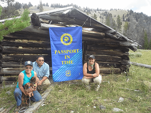 Dr. Megan Rhodes Victor with two USFS PiT Project volunteers