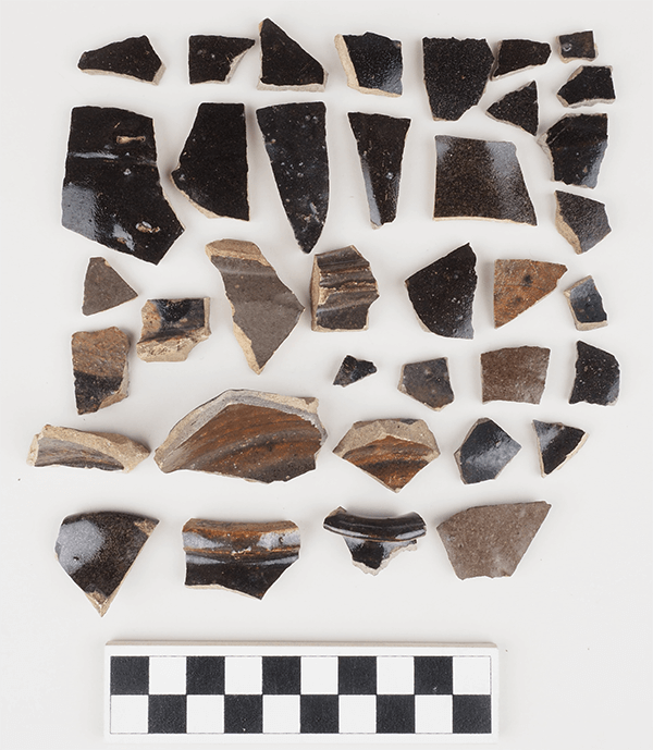 Chinese brown-glazed stoneware sherds 