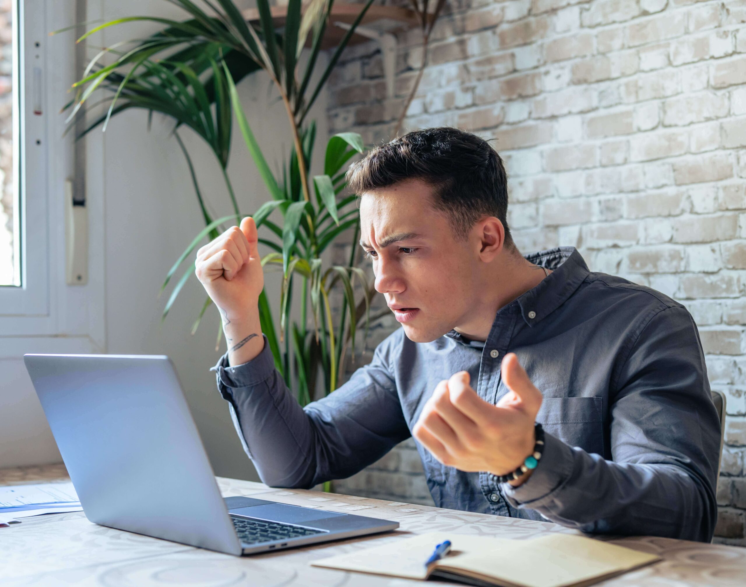 Avoiding Common Mistakes This image shows a professional who's frustrated from making a mistake with his data visualization.