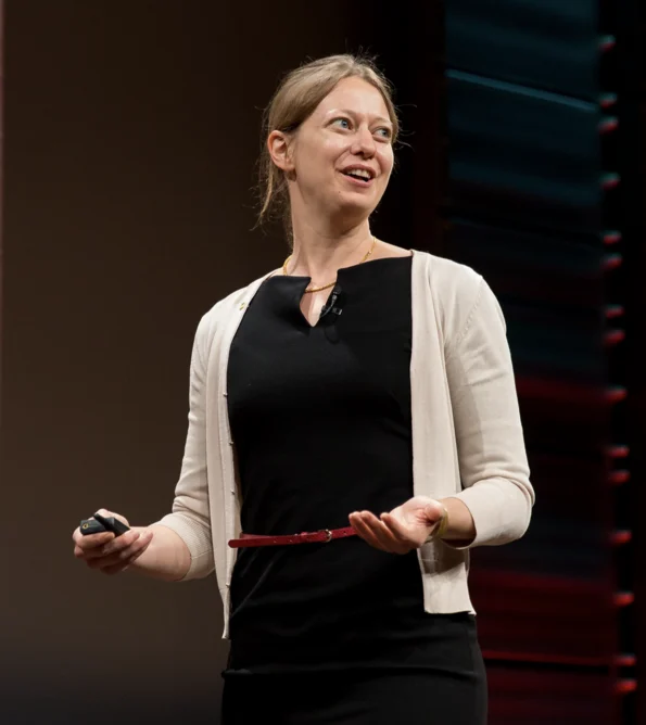 This image shows Bethany Ehlmann, a planetary scientist whose research focuses on Mars, remote sensing, and planetary geology.
