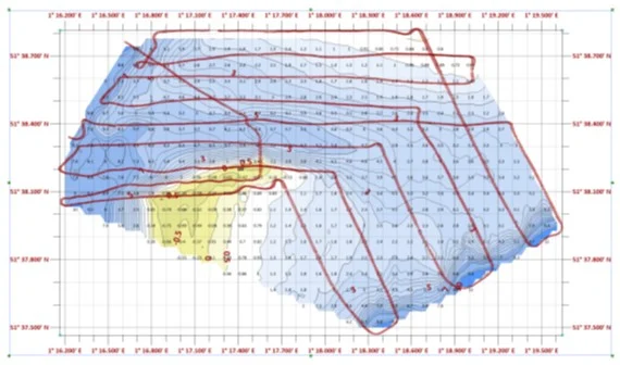 A Large Scale Chartlet This is a large-scale chartlet—typically at 1:1850—compared to a standard UK national chart at 1:50,000.