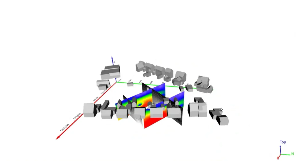 This 3D model has image slices and contour slices, both of which help bring subsurface data to life.