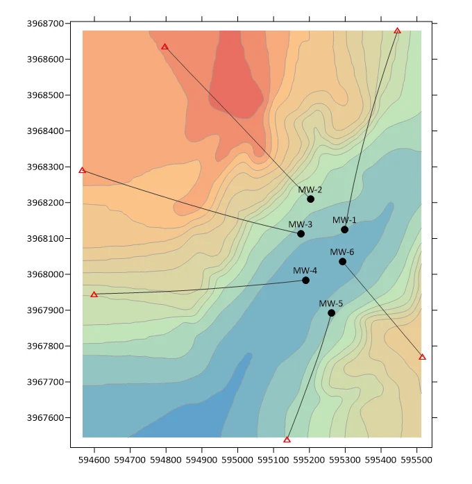 This visual shows drillhole locations, which is great insight for approaching mineral exploration effectively.